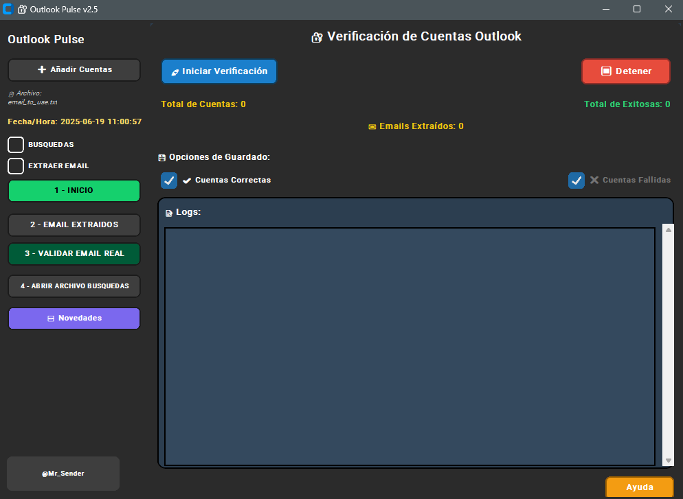 💎OUTLOOK PULSE💎 Extractor de Emails